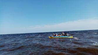 Туристы на Белом море