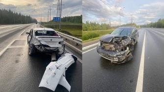 Авария на подъезде к городу