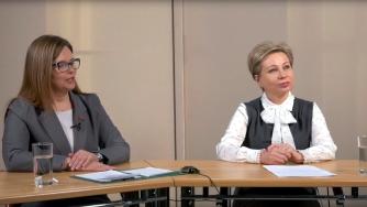 Лариса Подсадник и Татьяна Тишкова в студии