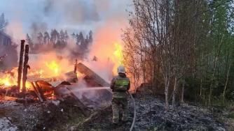 Пожар в Прионежье