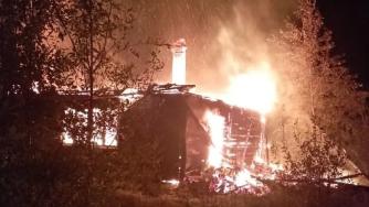 Пожар в селе Реболы