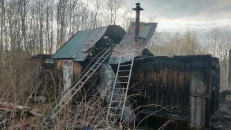 Пожар в деревне Сямозеро