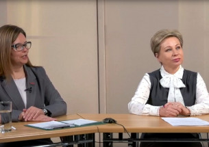 Лариса Подсадник и Татьяна Тишкова в студии