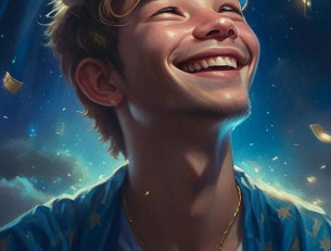 молодой человек радуется деньгам