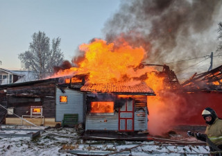 Пожар в Кеми