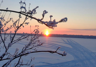 Зима на озере