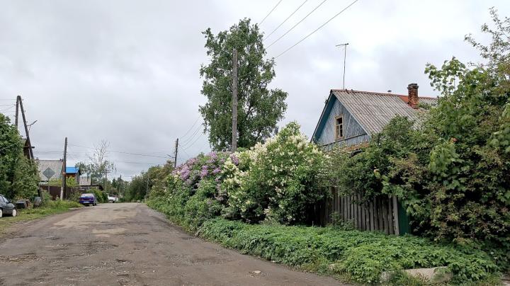 Пасмурная погода в карельском селе