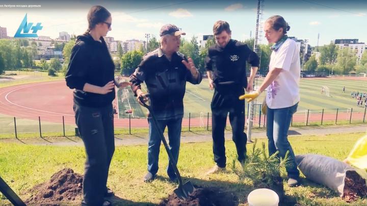 Актеры сажают деревья
