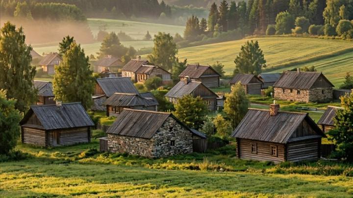 Деревня вид сверху
