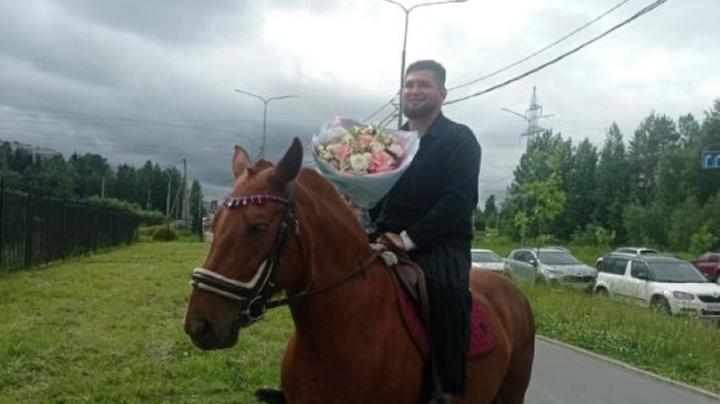 на коне
