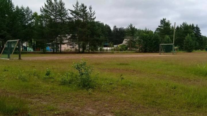футбольное поле в деревне Виданы