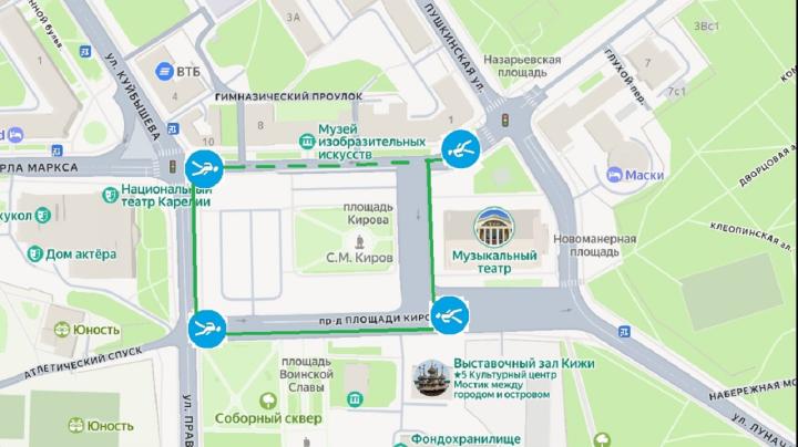 карта проезда в центре петрозаводска