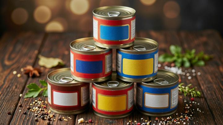 банки консервов на столе