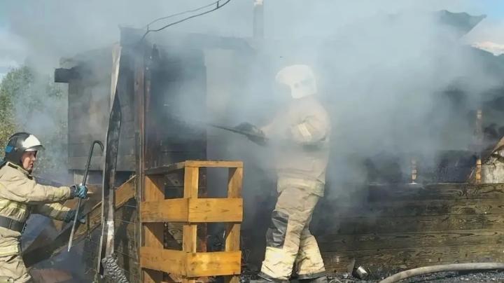 на пожаре