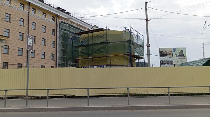 строящаяся часовня в Петрозаводске