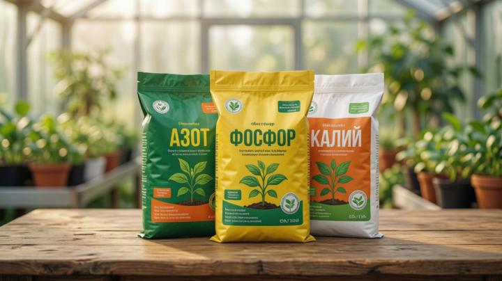 пакеты с удобрениями
