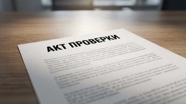 Акт проверки лежит на столе.