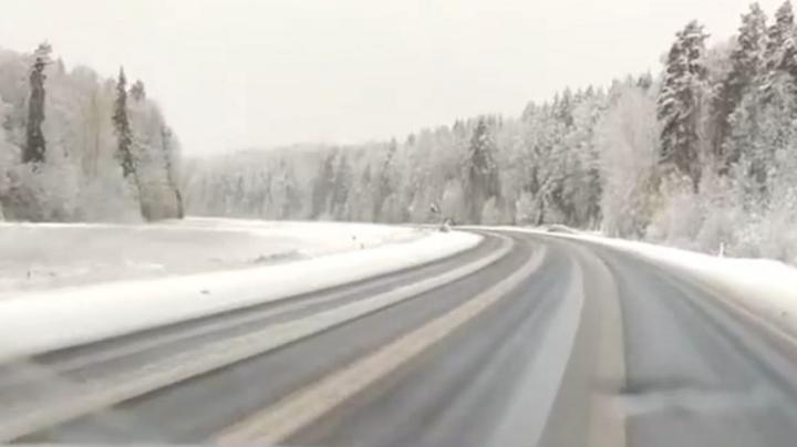 заснеженная дорога