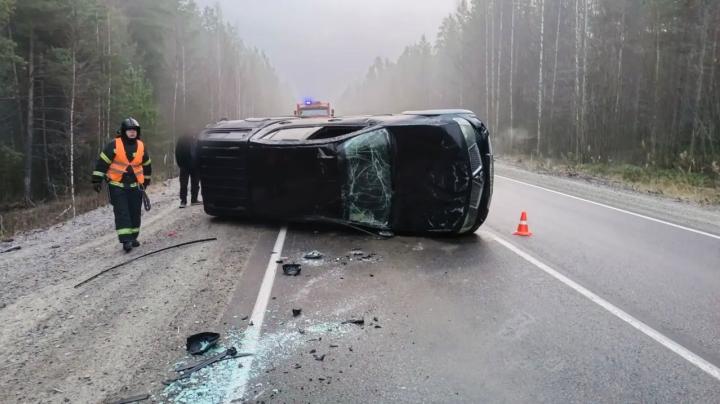 Перевернувшийся автомобиль