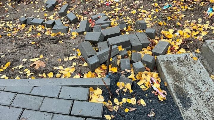 Лестница в Беломорском сквере_арматура