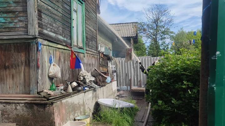 тушение пожара в Кеми
