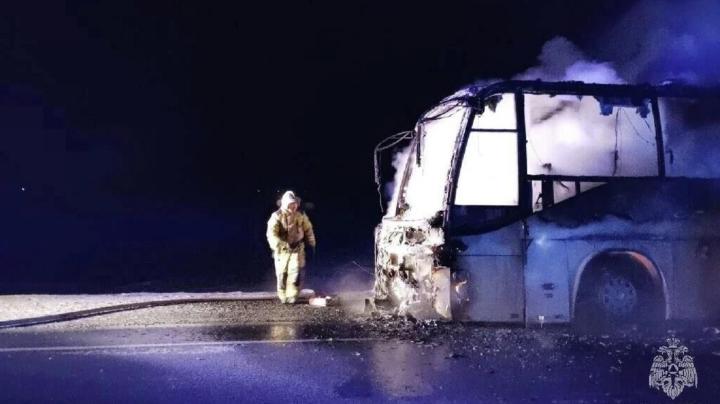 Пожар в автобусе