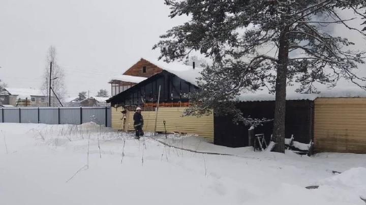 Пожар в Муезерском