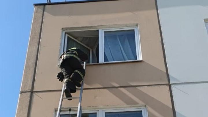 Пожарный в окне