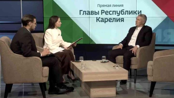 Глава Карелии на прямом эфире
