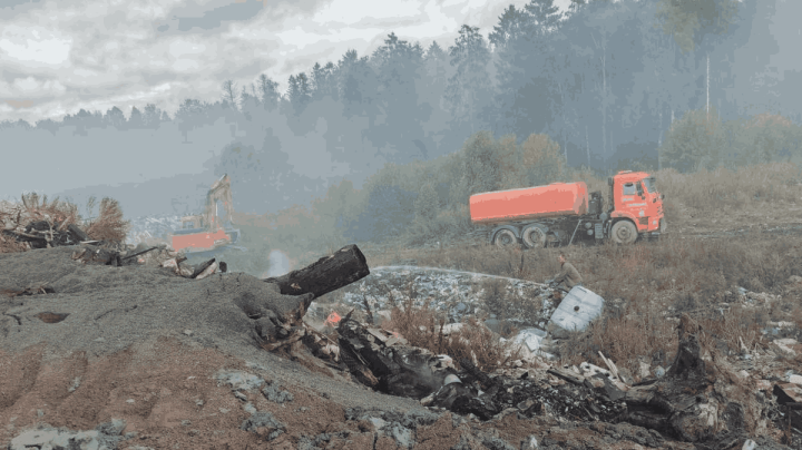 тление на полигоне в Кондопоге