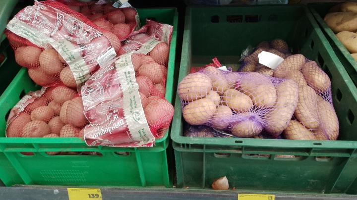 картошка на прилавках