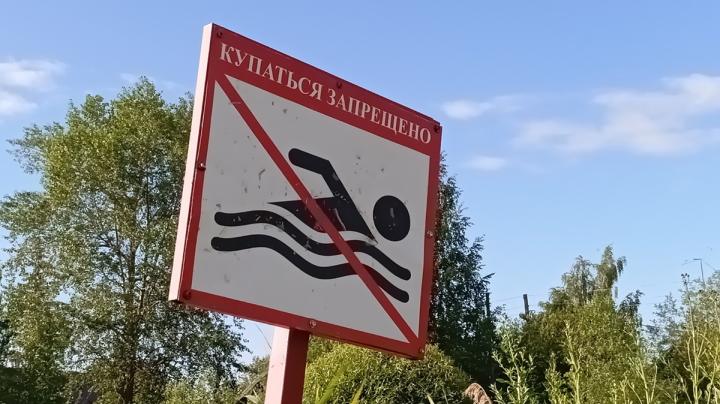 табличка купание запрещено
