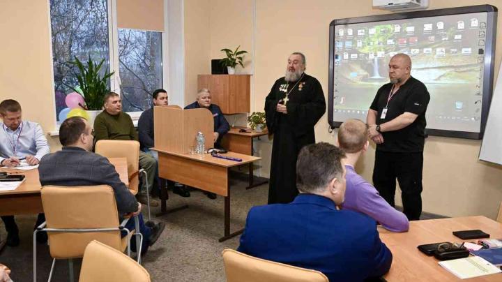 Леонид Леонтюк на встрече с ветеранами