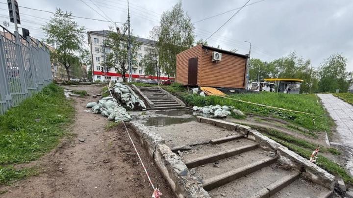 Аварийная лестница в Петрозаводске