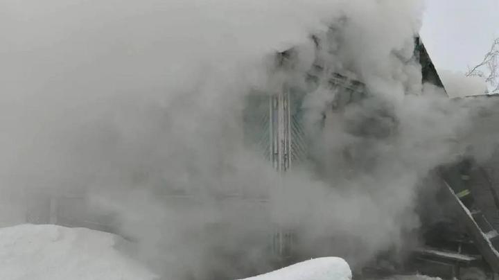 Пожар в Медвежьегорске
