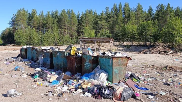 Площадка для сбора отходов в Шалговаара