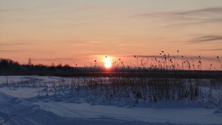 морозный закат