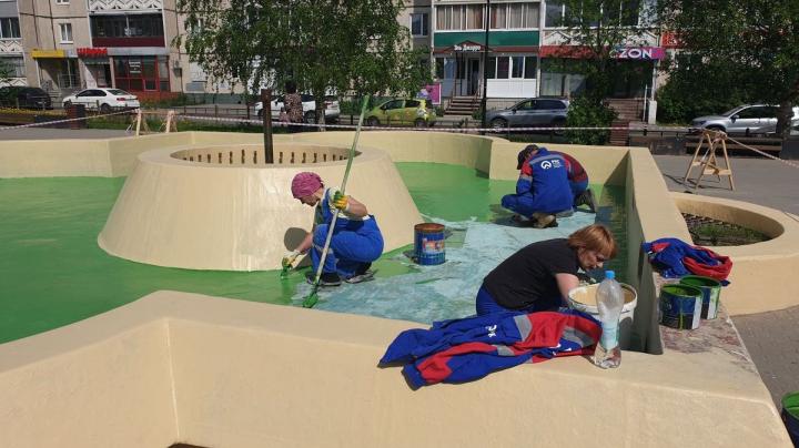 покраска фонтана