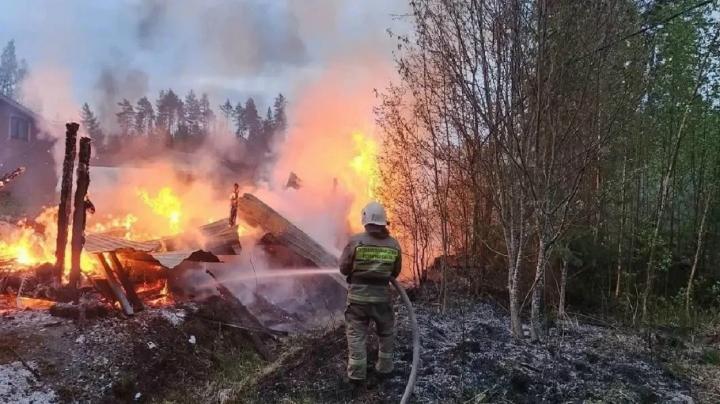 Пожар в Прионежье