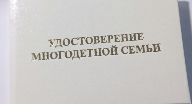 Удостоверение многодетной семьи 