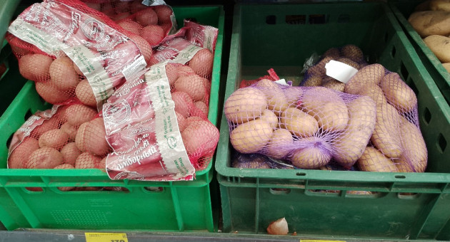 картошка на прилавках
