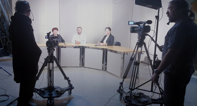 Охлопков и Билко в студии