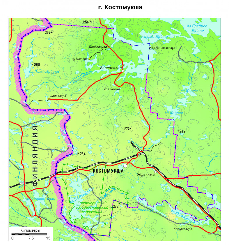 Где находится костомукша карта