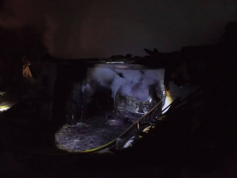 сгоревшее авто