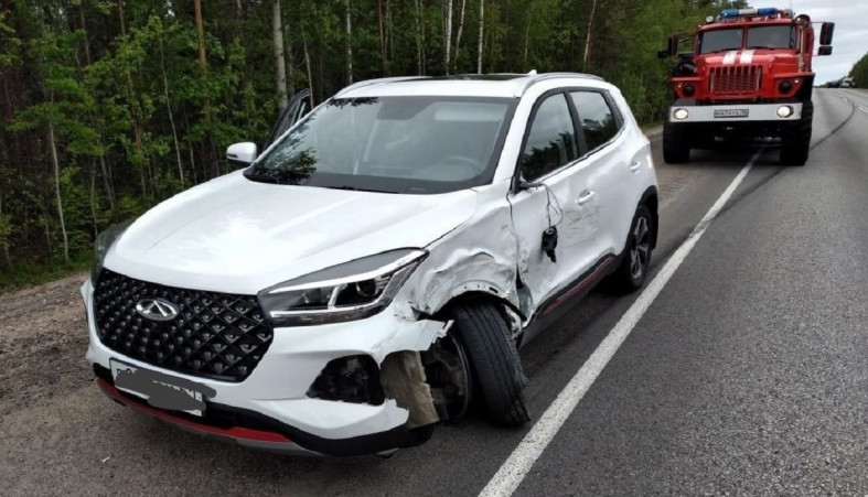Пострадавший в аварии автомобиль