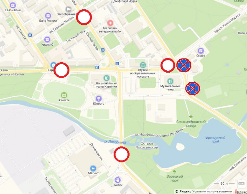 Петрозаводск площадь кирова карта
