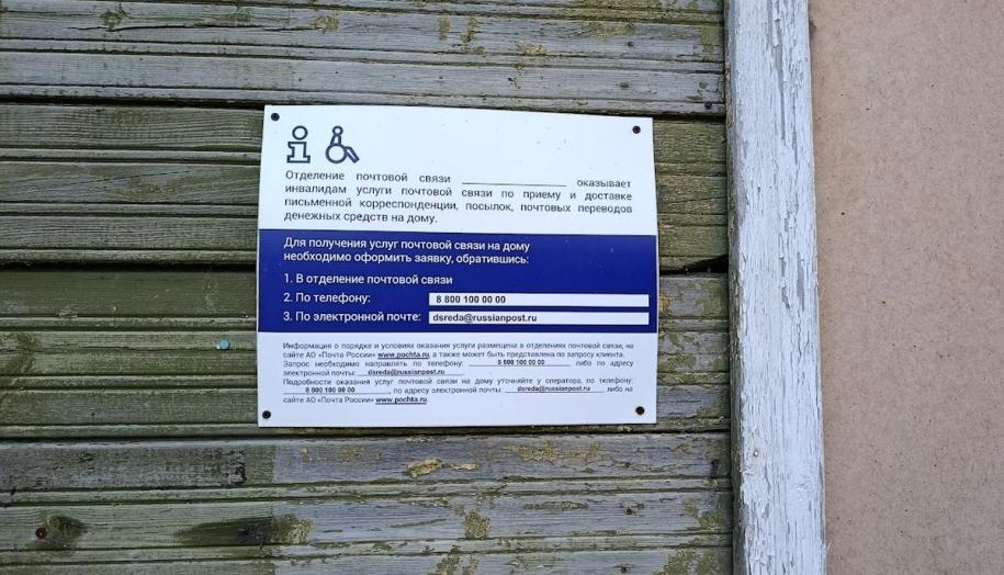 табличка отделения почты