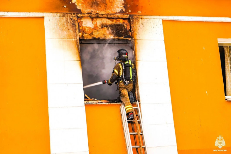 тушение пожара Зарека