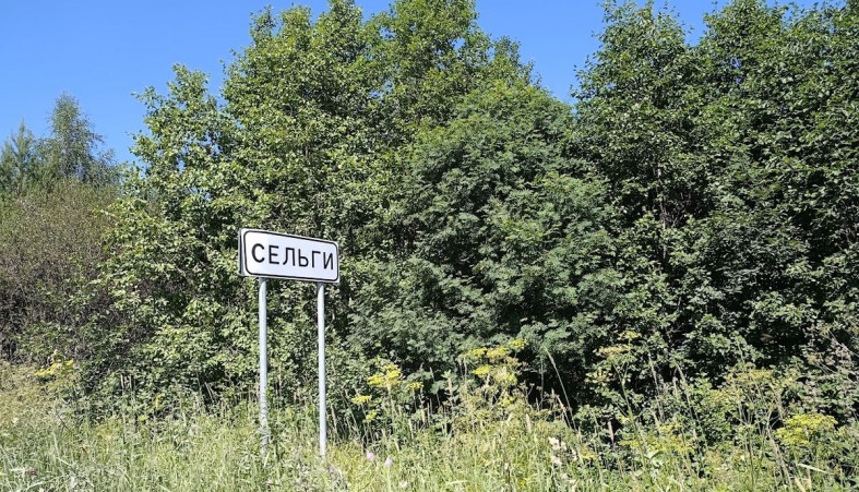 Вывеска деревня Сельги