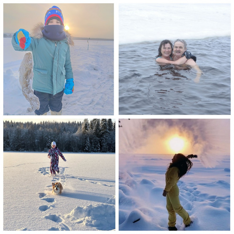 зимний коллаж